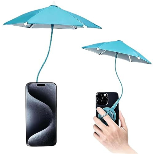 Magnetic Adjustable Phone Sun Shade Umbrella Flexible Gooseneck UV Protection Mini Screen Anti Glare Sun Visor Compact Portable Cell Phone Accessory for Beach Outdoor Selfie