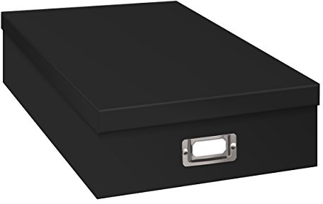 Pioneer Photo Albums OB-12BLK Pioneer Jumbo Scrapbook Storage Box, Black, 14.75 Inch x 13 Inch x 3.75 Inch
