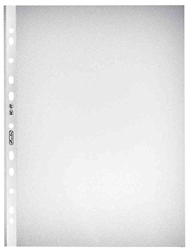 Herlitz 5814108 Pack 100 Hüllen A4 genarbt Loch verstärktem Rand
