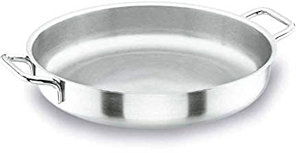 LACOR 50632W Servier-und Bratpfanne ohne Deckel Profil 32 cm | Aus lebensmittelechtem Edelstahl gefertigt; hohe Korrosionsbeständigkeit und Haltbarkeit im täglichen Gebrauch