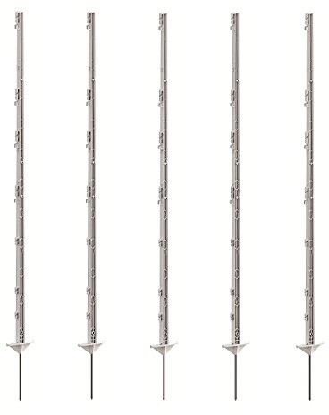 Growi Weidezaunpfahl Kunststoff 156 cm weiß 40 Stück