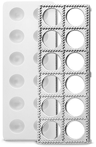 Bellemain Ravioli Maker Press | Pelmeni Mold, Pierogi Press, Potsticker Meat Pie Dumpling Maker, Ravioli Stamp Pasta Making Kit, Pasta Making Tools, Ravioli Press Mold | Makes 12 Ravioli, 1. 5”