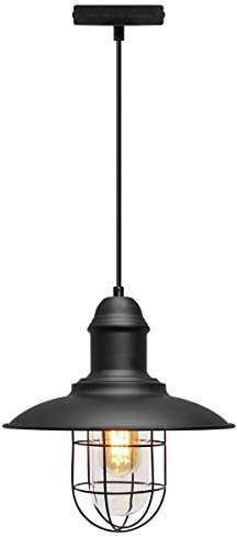 Vintage Industrial Nautical Fishermans Black Hanging Ceiling Lamp Shade Pendant Light M0040F