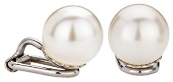 Traveller Ohrclip - Damen - Silberfarben - Perle - 10 mm - Creme - Platiniert - 714110
