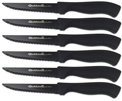 Quttin Dark Set 6 Cuchillos Chuleteros 11cm.