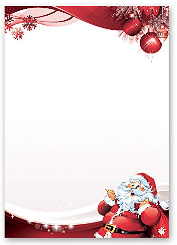 Briefpapier Weihnachten Nikolaus BRIEF AN DEN WEIHNACHTSMANN - DIN A4 Format 250 Blatt - Paper-Media