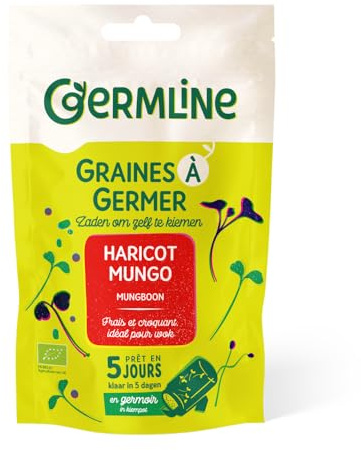 GERM'LINE - Graines À Germer Bio Haricot Mungo Soja Vert 200G - Lot De 4