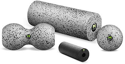 MOVO Faszienrollen Set Foam-Roller+Twinball+Ball | Fitness-Rollen für Stärkung der Muskeln | Prävention von Verletzungen | Baumwollsack kostenlos | Optimum/Hard