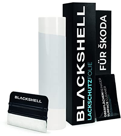 Blackshell® Ladekantenschutz Folie passend für Škoda Octavia Kombi | Typ 5E | 2013-2019 Transparent - passgenauer Stoßstangenschutz inkl. Set für Folierung