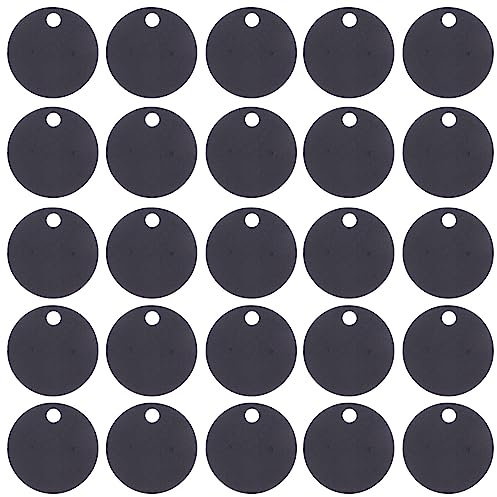 Milisten 200Pcs Ohrring Display Karte Runde Ohrring Karte Halter Blank Kraft Papier Ohr Bolzen Ohrring Karten Schmuck Karten Halter für Ohrringe Schmuck Display Schwarz 4Cm
