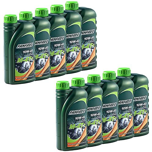 Motoröl FANFARO M-4T+ 10W-40 API SL Motorrad 10 X 1 Liter