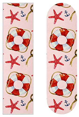 Rope & Lifebuoy 2 PCS Skateboard Grip Tape Sheet Sandpaper Longboard Sticker Scooter Deck Sand Paper