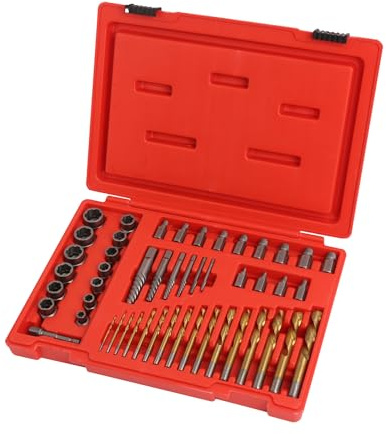 Neilsen CT5764 49-Piece Screw Extractor & Drill Bit Set – Removes Broken Bolts, Studs, Screws & Fittings, Left-Hand Spiral Flutes, Includes Drill Bits, Nut Removers & Hex Adaptor