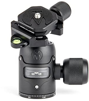 3 Legged Thing AirHed Vu Tripod Ball Head - 360 Degree Panning Base, Arca-Swiss Compatible Ball Head Suitable for Heavier Cameras and Longer Lenses with Visible Mechanism (AHVUDARK)