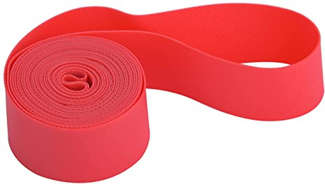 Haofy Fahrradfelgenband, 2 Stück Fahrradfelgenband PVC Fahrradfelgenstreifen Radauskleidung Innenrohrschutz, Rot (24 Zoll)