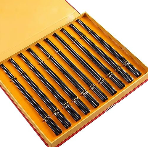 DOOKAA Bacchette Cinesi Bacchette Giapponesi Bacchette USA e Getta 10 Set di Bacchette in Ceramica a Doppio Strato con Ornamenti in Bone China riutilizzabilibacchette Sushi(Color:2,Size:)