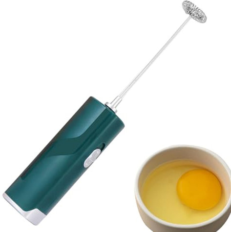 Fulenyi Mousseur à Lait portatif, mousseur à café portatif - Baguette de mousseur électrique portative | mixeur pour Boisson, Chocolat Chaud, Latte, Macchiato, Gadgets de Cuisine
