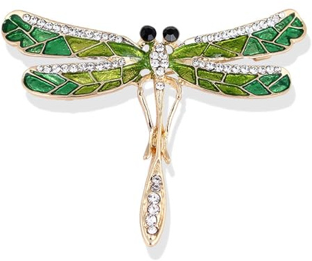 Wendalern Broche Libellule En Cristal Strass Broche Diamant Cz Insecte Libellule Broche Élégante Bouquet De Mariée Broche Dragon Mignon Épingle De Revers Vêtements Accessoires Bijoux Pour Femmes