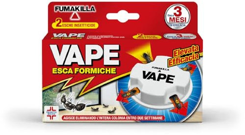 Vape Antiformiche Esca Formiche, Insetticida Nuova Versione 2024 Elevata Efficacia - Confezione da 2 pezzi (1 Unità)