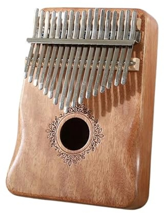 17 Keys Kalimba Thumb Piano Mahogany Body Musical Instruments Kalimba Piano Daumenklavier(Beige)