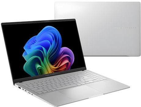 ASUS VivoBook 15 15.6 OLED 2800x1620 120Hz Qualcomm Snapdragon X Elite X1E-78-100 16GB RAM 1TB PCI G4 SSD Qualcomm UMA Wi-Fi 7 Win 11 Home Laptop - Silver - S5507QA-MA006W