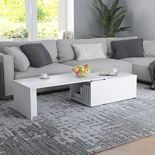 Generisch jiangboyue-801337 Table basse en bois Blanc 150 x 50 x 35 cm