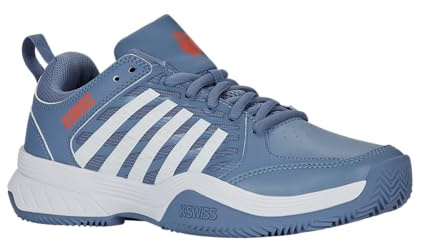 K-Swiss Men's Court Express 2 Tennis Shoe, Infinity White Scarlet Ibis, 44.5 EU