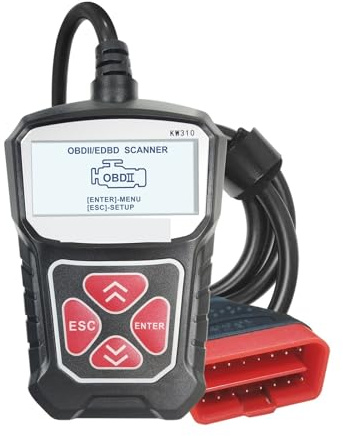 EDEDE Scanner Auto Diagnostic, Outil de Diagnostic de Voiture KW310 OBD2 Lecteur de Code de Scanner OBD 2 Automobile ODB2 pour Voiture