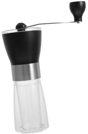 BEBEMOKO Moulin à Manivelle Transparent Pour Café Grains, Broyeur Manuel Compact En Plastique, Sans Électricité, Pour Maison, Voyage Et Bureau, Usage Facile Et Silencieux