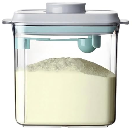 1700 ml Milchpulver Aufbewahrungsbox mit Löffel, Tragbare Versiegelter Feuchtigkeitsbestämdig Milchpulver Portionierer Baby Milchpulverspender Geeignet für Reisen Lagerung von Kaffee, Getreide, Mehl