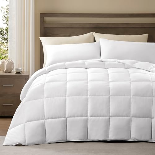 ACCURATEX Lightweight Duvet Insert Super King 120x120-100% Cotton Shell, 250GSM Down Alternative Comforter for All Season, Ultra-Soft&Breathable,Quilted Thin Duvet with 8 Tabs,Machine Washable