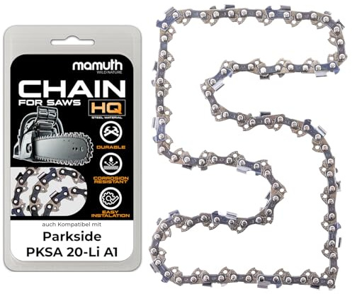 Catena per motosega 25 cm, 1,1 mm, 40 TG, per Parkside PKSA 20-Li A1