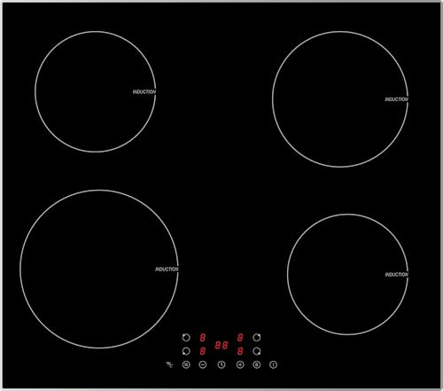 PKM Induktionskochfeld IN4BGN - Timer - Touch Control - 9 Heizstufen