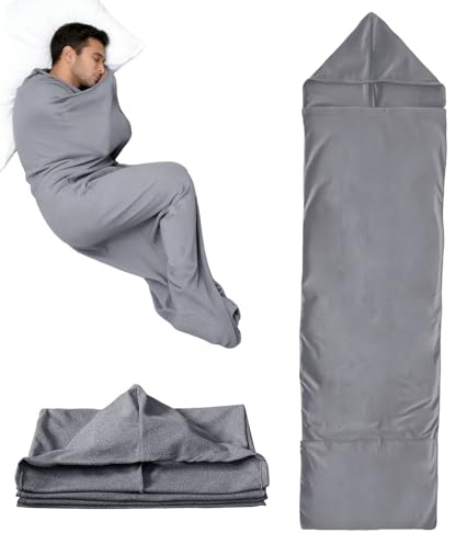 XPJBKC Sleep Pod, 360 Wrap Wearable Blanket for Stress & Anxiety Relief, Soft Comfortable Movable Sleep Sack, Hug Pressure Therapy, Washable Portable Blanket for Teens & Adults (L: 185 x 50cm)