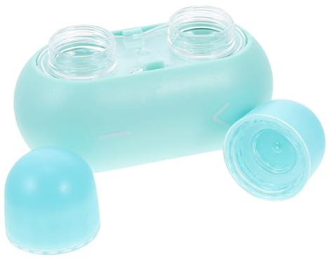 SECFOU Pulitore Automatico per Lenti a Contatto Scatola Elettrica Blu in Pvc, Rimuove Efficacemente Sporco senza Danneggiare le Lenti, Design Adorabile per Uso Portatile