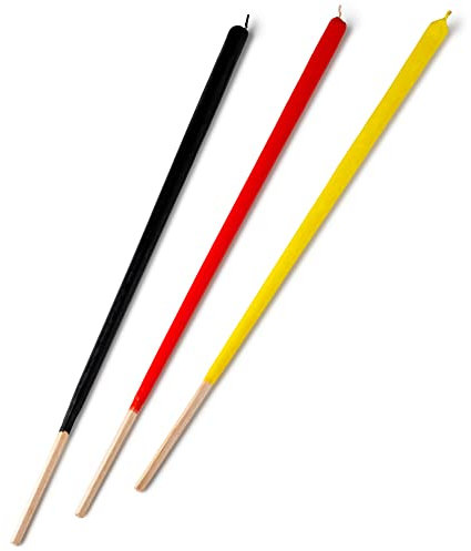 FIRE & DECO Gartenfackel Wachsfackel Party-Fackel 3er-Set Garten-Deko Garten-Beleuchtung