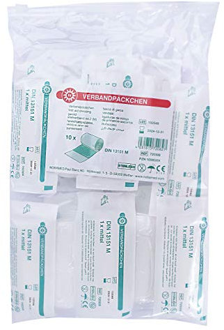 10x NOba Verbandpäckchen Verbandspäckchen Verband, steril, DIN13151 Erste Hilfe, M