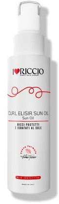 ilovericcio Curl Elisir Sun Oil Huile pour cheveux bouclés de protection contre soleil salsedine chlore