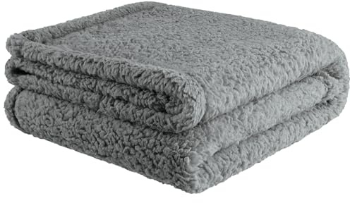 furrybaby Pet Blanket, Soft Warm Sherpa Fleece Bed Blanket for Small Pets