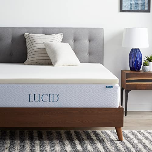 LUCID 2 Inch Traditional Foam Mattress Topper – Ventilated & Breathable – Conforming Support – Full size