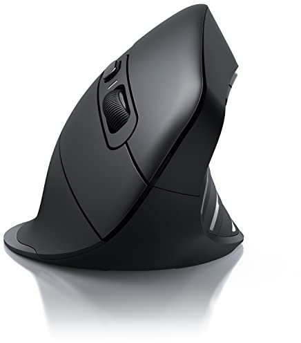CSL - Souris optique verticale sans fil - 2,4 Ghz Vertical Wireless Mouse – 1000 à 2400 dpi - 6 Boutons - Ergonomique reposante pour Le Bras - Soulagement de l'épicondylite - Plug and Play - PC et Mac