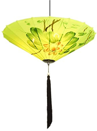 Lanterne cinesi, Lanterna a ombrello creativo dipinta a mano Illuminazione per interni Lanterne di carta a soffitto incorporate Lampada a lanterna di carta