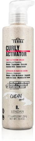 LENDAN - Activador de Rizos en Crema - Terra Curly Activator - 275 ml - Rizos Definidos - Desenreda el Cabello - con Protector de Calor para el Pelo - Nutre en Profundidad - Anti Encrespamiento