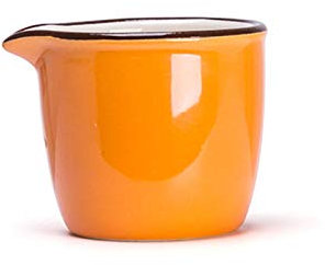 Gravy boat Japanese-style Creamer Pot Coffee Milk Cup Maple Syrup Pot No Handle Soup Bowl Steak Western Food Juice Bucket Can Be Heated in The Microwave 60ml Salad dressing gravy boat (Color : Oranje