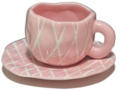 Service à Café Peint à la main le ciel bleu et les nuages ​​blancs tasse à café avec soucoupe en céramique à la main tasse à thé soucoupe ensemble cadeau mignon for elle Porcelaine Anglaise ( Size : 2