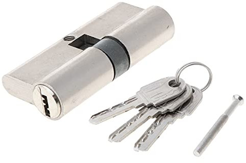 Cilindro Cerradura Seguridad Cerradura de apertura doble for puerta y ventana, seguridad de 60, 70, 80 y 90mm, llave cilíndrica, entrada antirrobo, cerradura de puerta de latón, núcleo alargado Cerrad