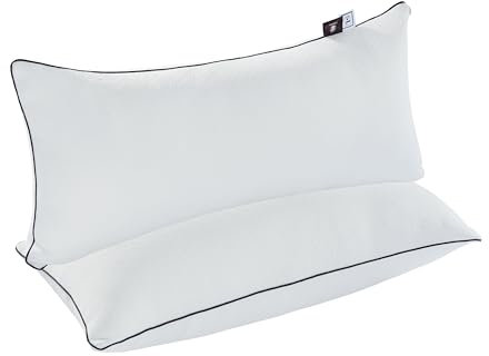 Makimoo Kopfkissen 2er Set (80 x 40 cm), für Bett und Dekokissen, Antimilben und antibakteriell Schlafkissen, Bett-Kissen, Mikrofasern, super weich Kissen