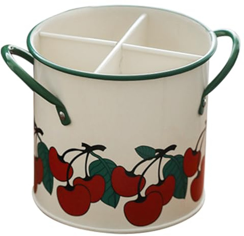 Cabilock Seau De Rangement Pour Couverts Cuisine Porte-baguettes Multipurpose Avec Séparation Pour Ustensiles Et Argenterie