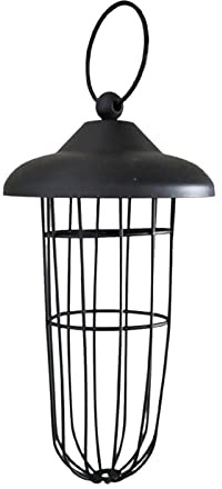 Dinglong Mangiatoia per uccelli selvaticiTentures Porta palle di grasso Mangiatoia Arazzi automatici Contenitori per palline di grasso Portabottiglie per uccelli Stazione ciotola (Black, One Size)