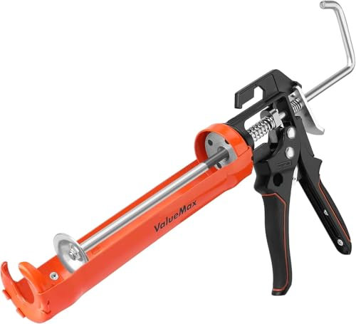 Pistolet à calfeutrer professionnel Pistolet à Cartouches Silicone en Métal Pistolet à Cartouche Professionnel pour pose de joint mastic/colle